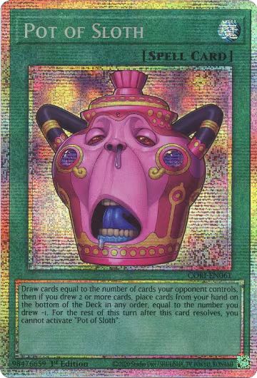 Pot of Sloth (Starlight Rare) (CORI-EN061) — card price