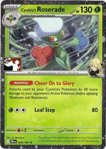 Cynthia's Roserade - 008/182 (Cosmos Holo) (008/182), Prize Pack Series Cards — Pokémon card price
