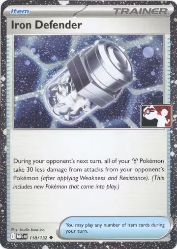 Iron Defender - 118/132 (Cosmos Holo) (118/132), Prize Pack Series Cards — Pokémon card price