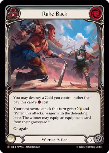 Rake Back (MPW033), Mastery Pack Warrior — Flesh & Blood card price
