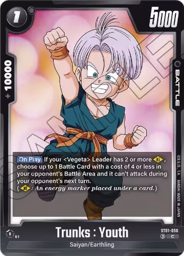 Trunks : Youth - ST01-056 (ST01-056), Story Booster 01 — DB Fusion card price