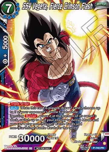 SS4 Vegeta, Fierce Crimson Flash (Ultra-Bout Series Tournament Pack Vol.3) (P-746), Tournament Promotion Cards — DB Super card price