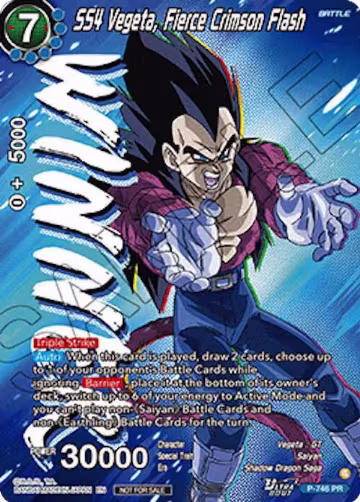 SS4 Vegeta, Fierce Crimson Flash (Ultra-Bout Series Tournament Pack Vol.3) (Winner) (P-746), Tournament Promotion Cards — DB Super card price