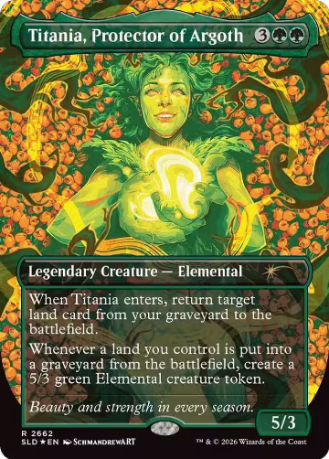 Titania, Protector of Argoth (2662), Secret Lair Drop Series — Magic card price