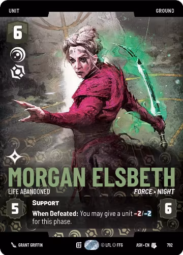 Morgan Elsbeth - Life Abandoned (Prestige) (792), Ashes of the Empire — Star Wars card price