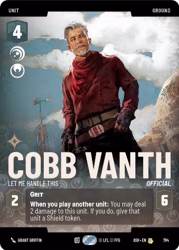 Cobb Vanth - Let Me Handle This (Prestige) (794), Ashes of the Empire — Star Wars card price