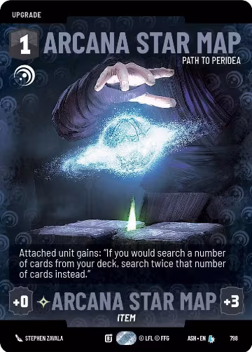 Arcana Star Map - Path to Peridea (Prestige) (798), Ashes of the Empire — Star Wars card price