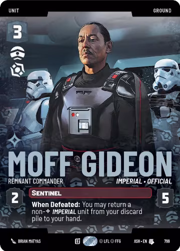 Moff Gideon - Remnant Commander (Prestige) (799), Ashes of the Empire — Star Wars card price