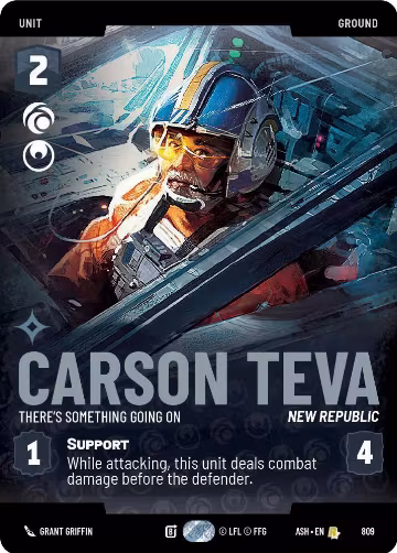 Carson Teva - There's Something Going On (Prestige) (809), Ashes of the Empire — Star Wars card price