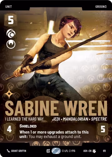 Sabine Wren - I Learned the Hard Way (Prestige) (811), Ashes of the Empire — Star Wars card price