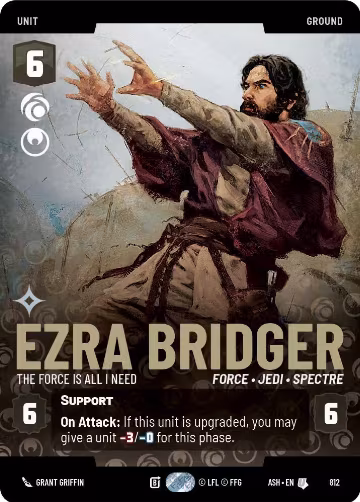Ezra Bridger - The Force is All I Need (Prestige) (812), Ashes of the Empire — Star Wars card price