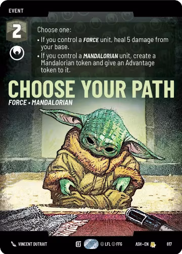 Choose Your Path (Prestige) (817), Ashes of the Empire — Star Wars card price