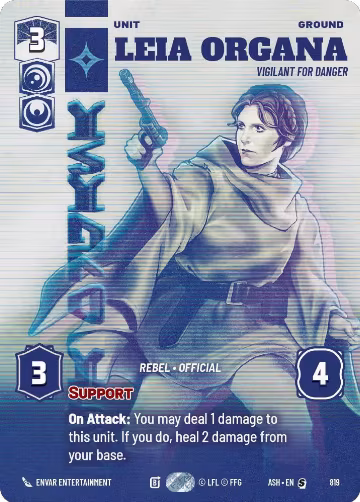 Leia Organa - Vigilant for Danger (Prestige) (819), Ashes of the Empire — Star Wars card price