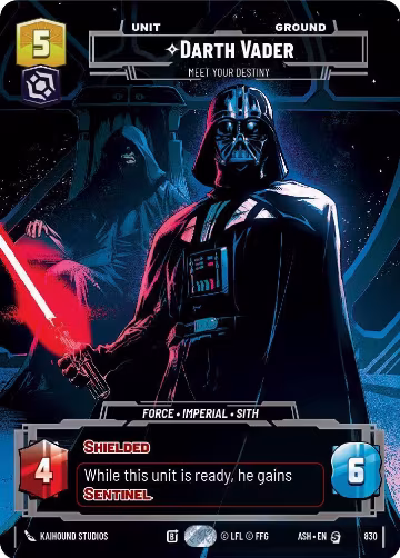 Darth Vader - Meet Your Destiny (Prestige) (830), Ashes of the Empire — Star Wars card price