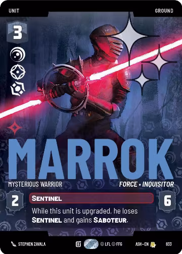 Marrok - Mysterious Warrior (Prestige Foil) (833), Ashes of the Empire — Star Wars card price