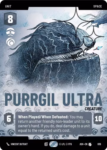 Purrgil Ultra (Prestige Foil) (836), Ashes of the Empire — Star Wars card price