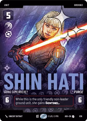 Shin Hati - Going Somewhere? (Prestige Foil) (838), Ashes of the Empire — Star Wars card price