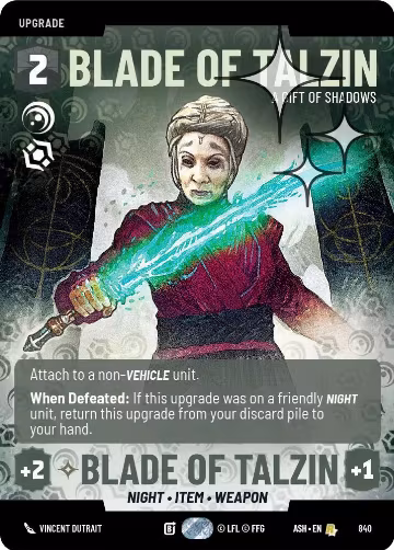 Blade of Talzin - A Gift of Shadows (Prestige Foil) (840), Ashes of the Empire — Star Wars card price
