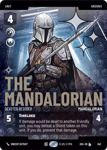 The Mandalorian - Devoted Rescuer (Prestige Foil) (842), Ashes of the Empire — Star Wars card price