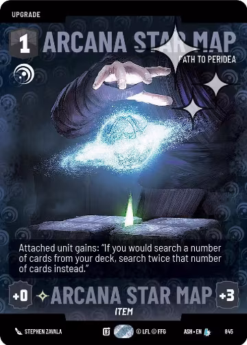 Arcana Star Map - Path to Peridea (Prestige Foil) (845), Ashes of the Empire — Star Wars card price