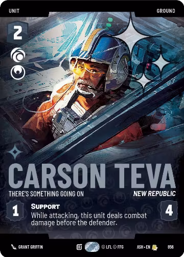Carson Teva - There's Something Going On (Prestige Foil) (856), Ashes of the Empire — Star Wars card price