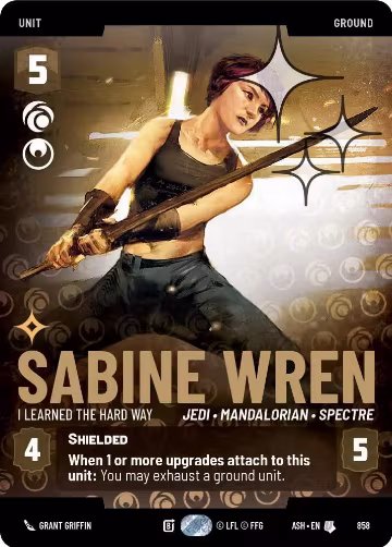 Sabine Wren - I Learned the Hard Way (Prestige Foil) (858), Ashes of the Empire — Star Wars card price