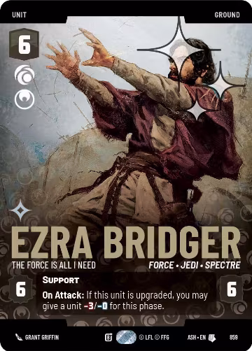 Ezra Bridger - The Force is All I Need (Prestige Foil) (859), Ashes of the Empire — Star Wars card price