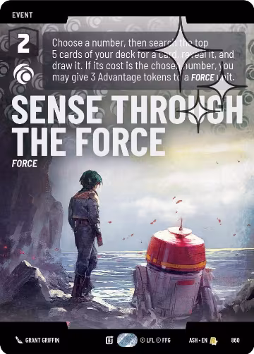 Sense Through the Force (Prestige Foil) (860), Ashes of the Empire — Star Wars card price