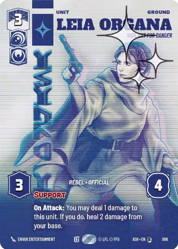 Leia Organa - Vigilant for Danger (Prestige Foil) (866), Ashes of the Empire — Star Wars card price