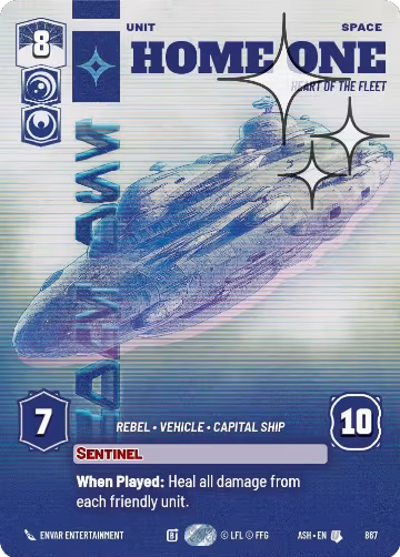 Home One - Heart of the Fleet (Prestige Foil) (867), Ashes of the Empire — Star Wars card price