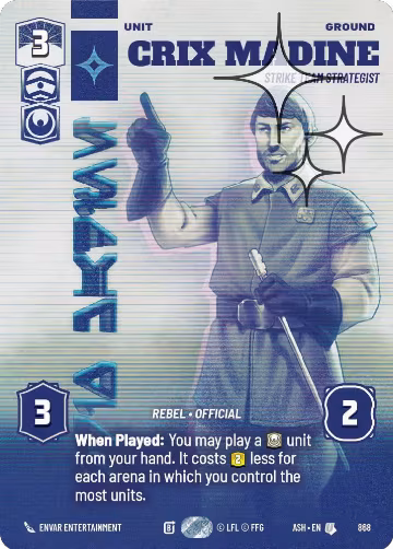 Crix Madine - Strike Team Strategist (Prestige Foil) (868), Ashes of the Empire — Star Wars card price