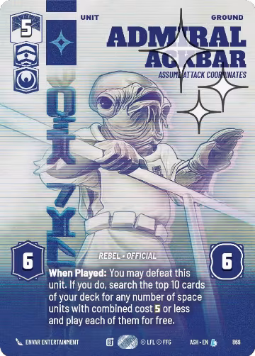 Admiral Ackbar - Assume Attack Coordinates (Prestige Foil) (869), Ashes of the Empire — Star Wars card price