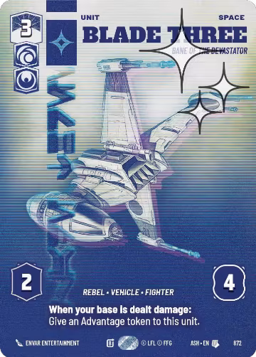 Blade Three - Bane of the Devastator (Prestige Foil) (872), Ashes of the Empire — Star Wars card price