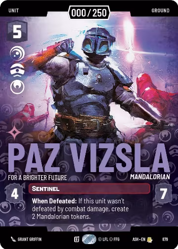 Paz Vizsla - For a Brighter Future (Serialized) (879), Ashes of the Empire — Star Wars card price