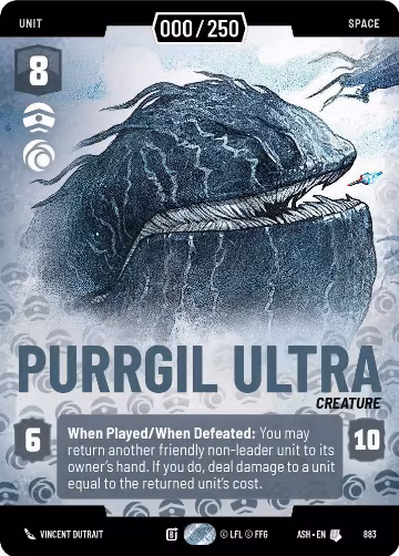Purrgil Ultra (Serialized) (883), Ashes of the Empire — Star Wars card price