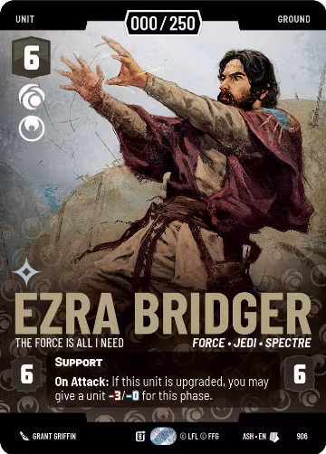 Ezra Bridger - The Force is All I Need (Serialized) (906), Ashes of the Empire — Star Wars card price