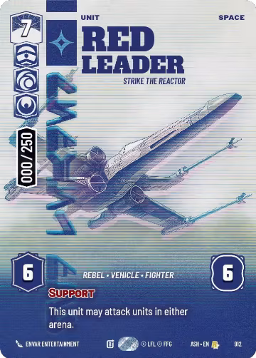 Red Leader - Strike the Reactor (Serialized) (912), Ashes of the Empire — Star Wars card price