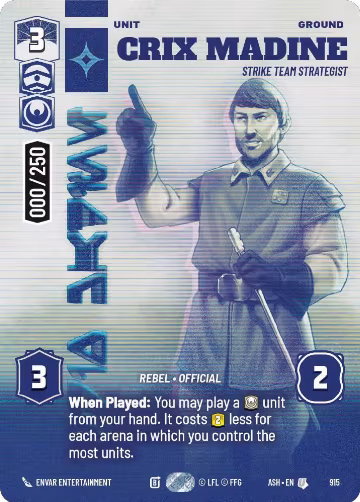 Crix Madine - Strike Team Strategist (Serialized) (915), Ashes of the Empire — Star Wars card price