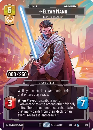 Elzar Mann - Haunted by a Vision (Serialized) (923), Ashes of the Empire — Star Wars card price