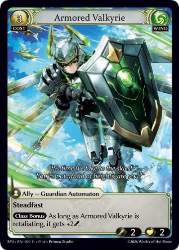 Armored Valkyrie (001), Supporter Pack 4 — Grand Archive card price