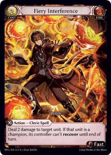 Fiery Interference (011), Supporter Pack 4 — Grand Archive card price