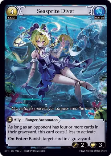 Seasprite Diver (026), Supporter Pack 4 — Grand Archive card price