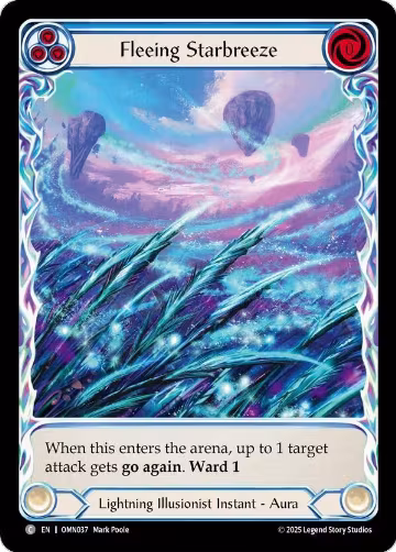 Fleeing Starbreeze (Extended Art) (OMN037), Omens of the Third Age — Flesh & Blood card price