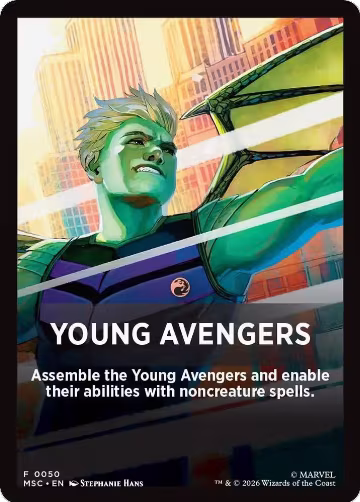 Young Avengers Theme Card (0050) (50), Commander: Marvel Super Heroes — Magic card price