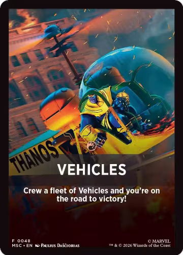 Vehicles Theme Card (48), Commander: Marvel Super Heroes — Magic card price