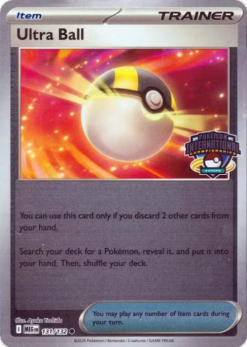 Ultra Ball - 131/132 (Europe International Championship) (131/132), League & Championship Cards — Pokémon card price