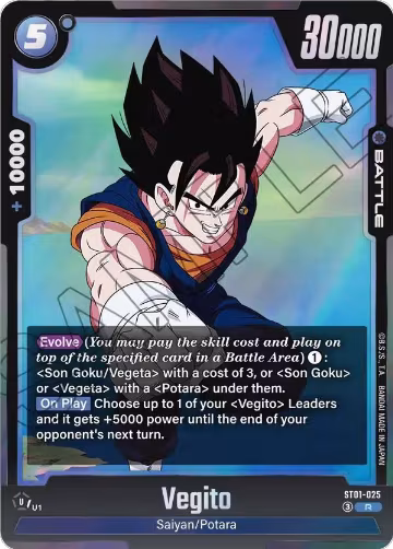 Vegito - ST01-025 (ST01-025), Story Booster 01 — DB Fusion card price