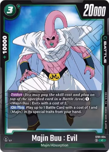 Majin Buu : Evil - ST01-034 (ST01-034), Story Booster 01 — DB Fusion card price