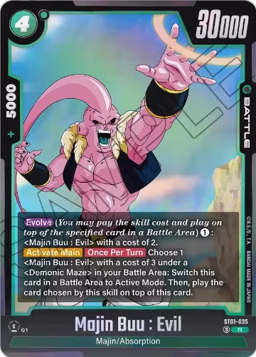 Majin Buu : Evil - ST01-035 (ST01-035), Story Booster 01 — DB Fusion card price