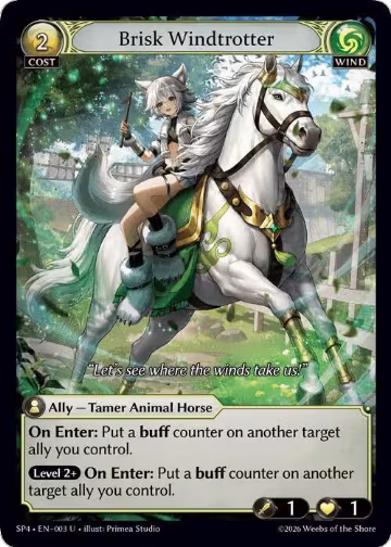 Brisk Windtrotter (Curio Foil) (003), Supporter Pack 4 — Grand Archive card price